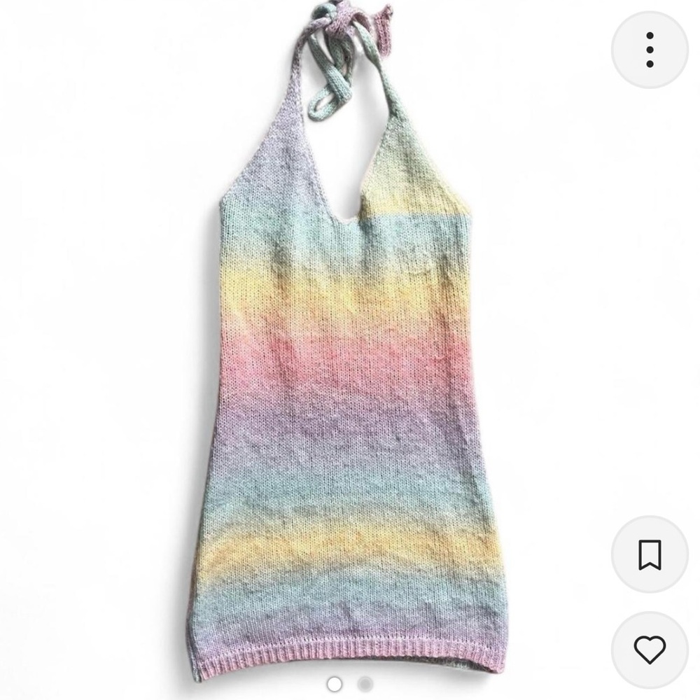 Princess Polly Rainbow Halter Knit Dress